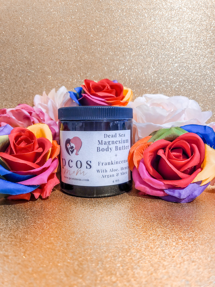 Dead Sea Magnesium Body Butter + Frankincense | PCOS Mom