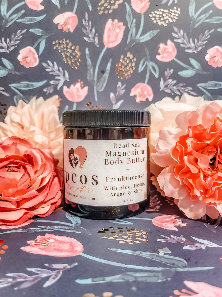 Dead Sea Magnesium Body Butter + Frankincense | PCOS Mom