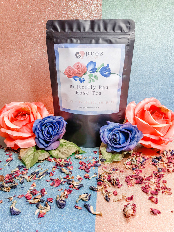 Butterfly Pea Rose Tea | PCOS Mom