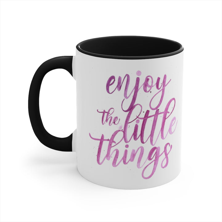 Enjoy The Little Things Accent Coffee Mug (11 oz) | PCOS Mom