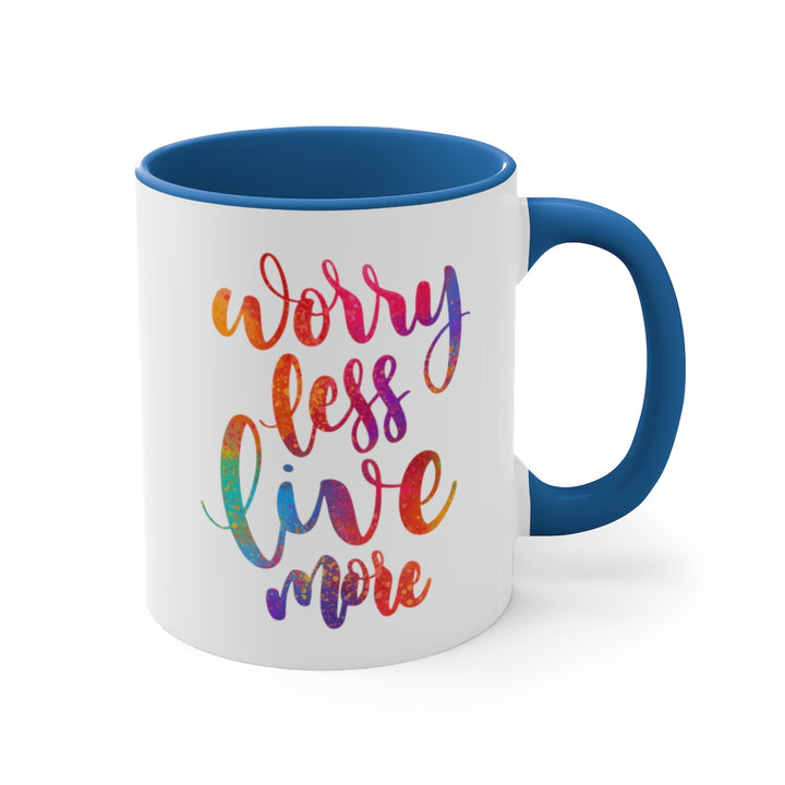 Worry Less Live More Ceramic Mug (15 oz) | PCOS Mom