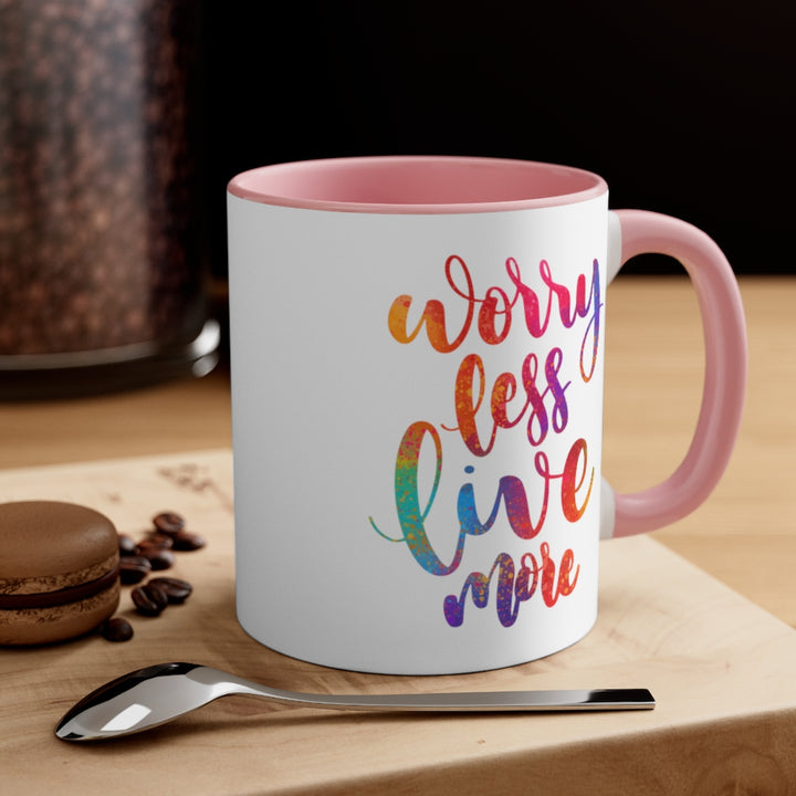 Worry Less Live More Ceramic Mug (15 oz) | PCOS Mom