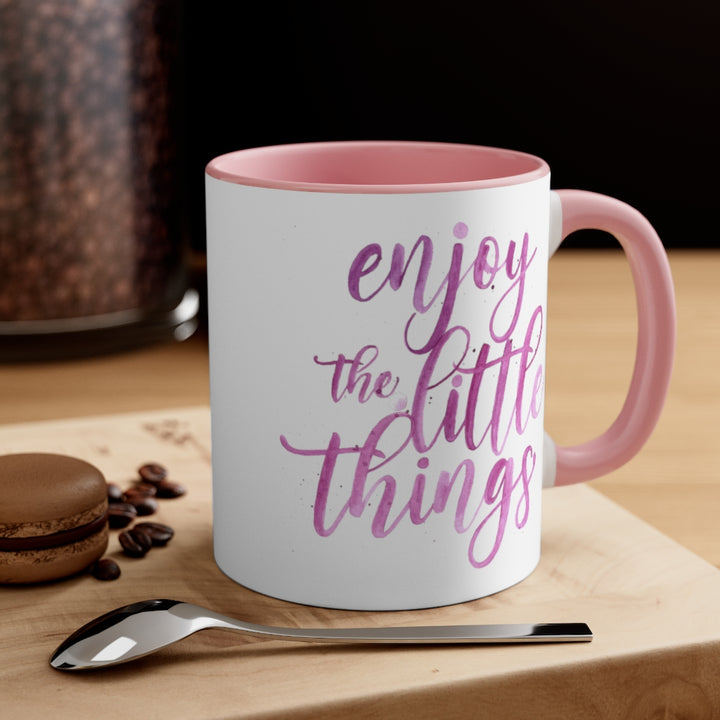 Enjoy The Little Things Accent Coffee Mug (11 oz) | PCOS Mom